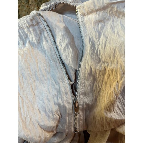 Retro 70s Disco Cropped Blouse Blush Pink Womens Medium - Picture 10 of 10